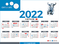 Vietnamese 2022 calendar by Oxygenate